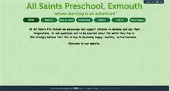 Desktop Screenshot of allsaintspreschoolexmouth.co.uk